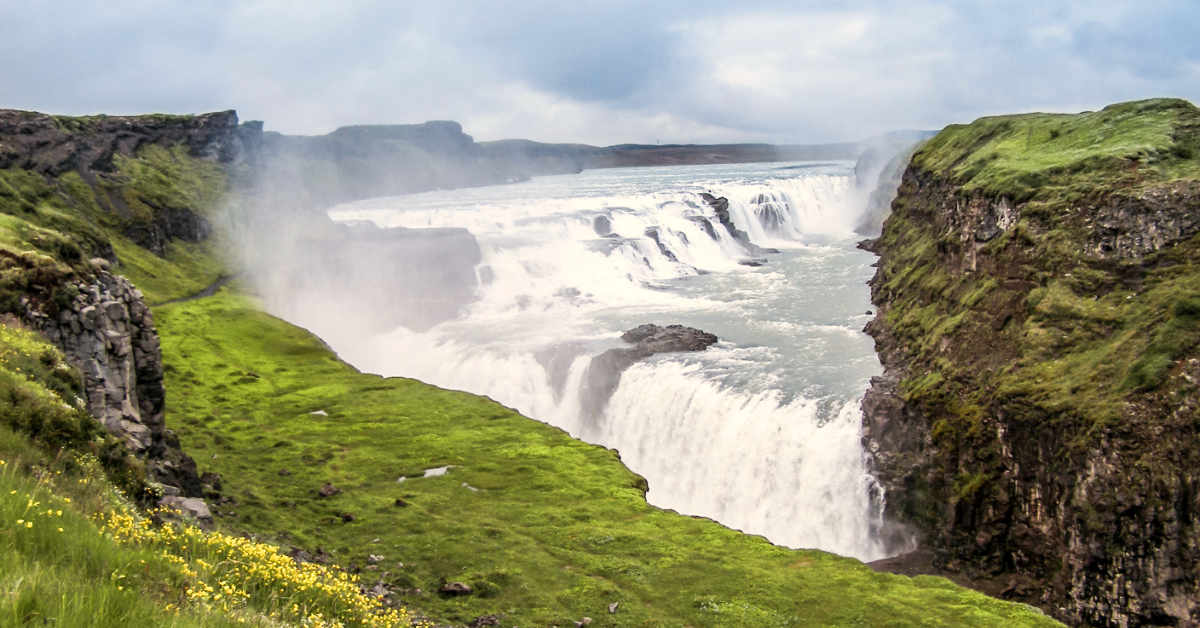 Gullfoss waterfall on Golden Circle tour