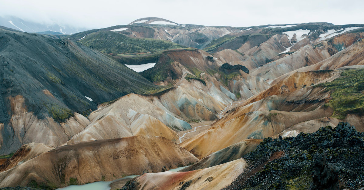 Rhyolite mountains in Landmannalaugar